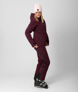 2117 7613931 7623931 women ebbared light padded ski jacket pants dark plum purple c